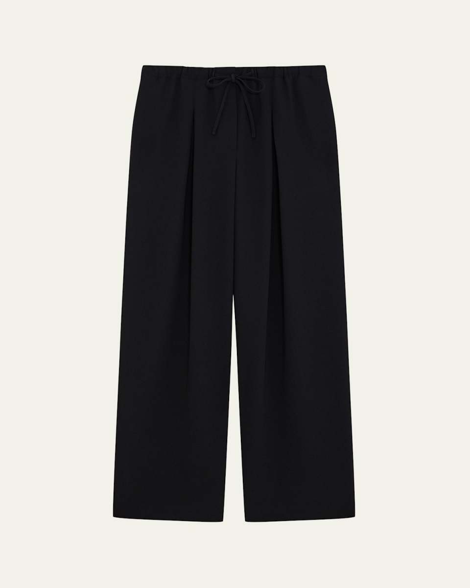 Pleated Casual Drawstring Pants